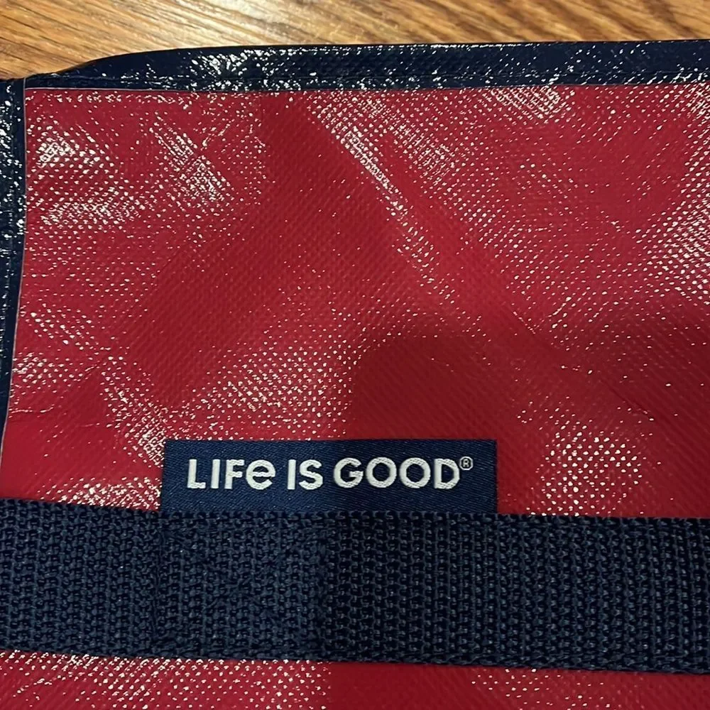 Life is Good Red Tote Bag